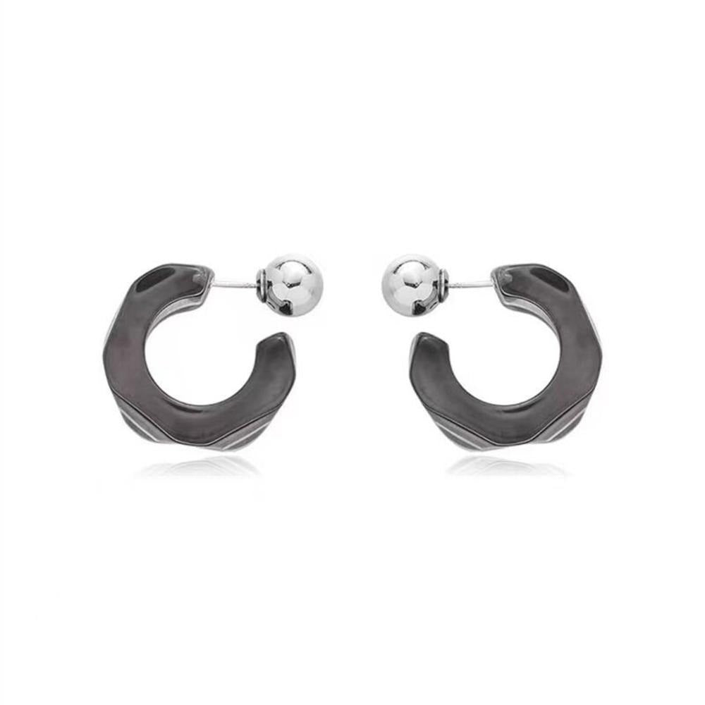 Geometric Hoops Acrylic Ear Studs