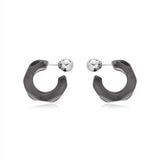 Geometric Hoops Acrylic Ear Studs