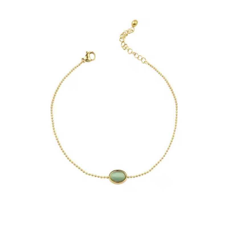 Blue Eye Stone Titanium Steel Ankle