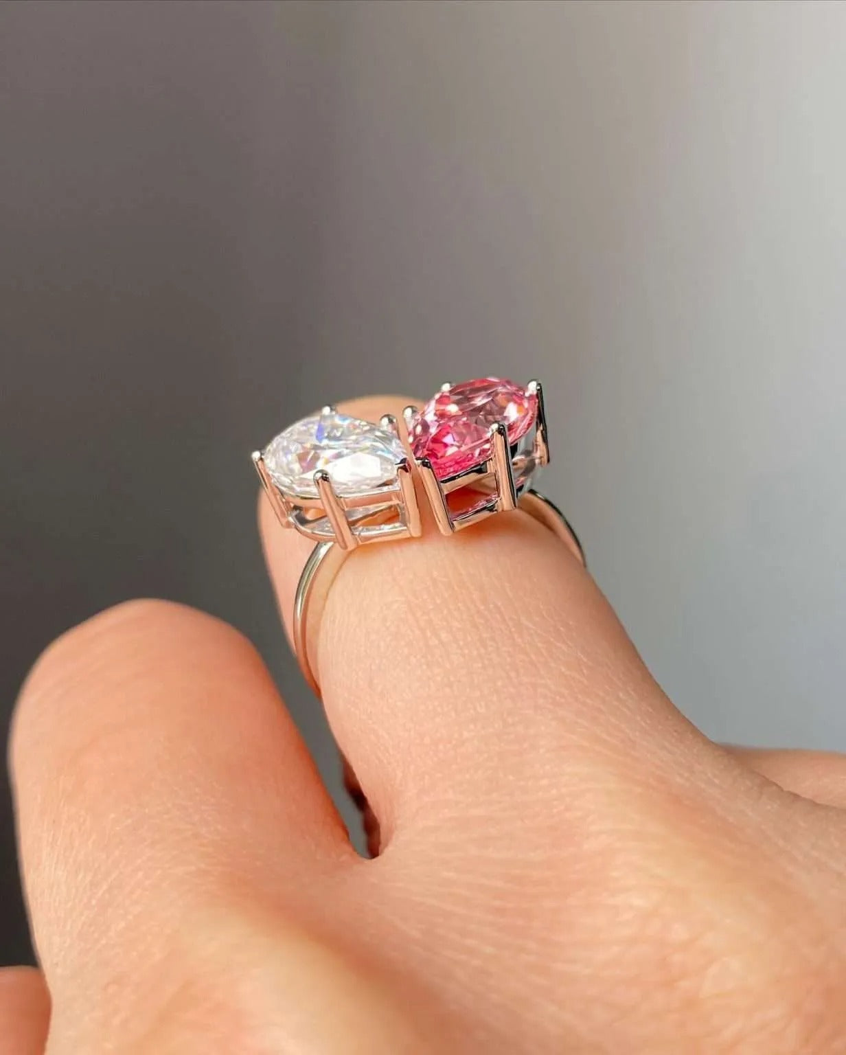 Padparadscha Pink ring