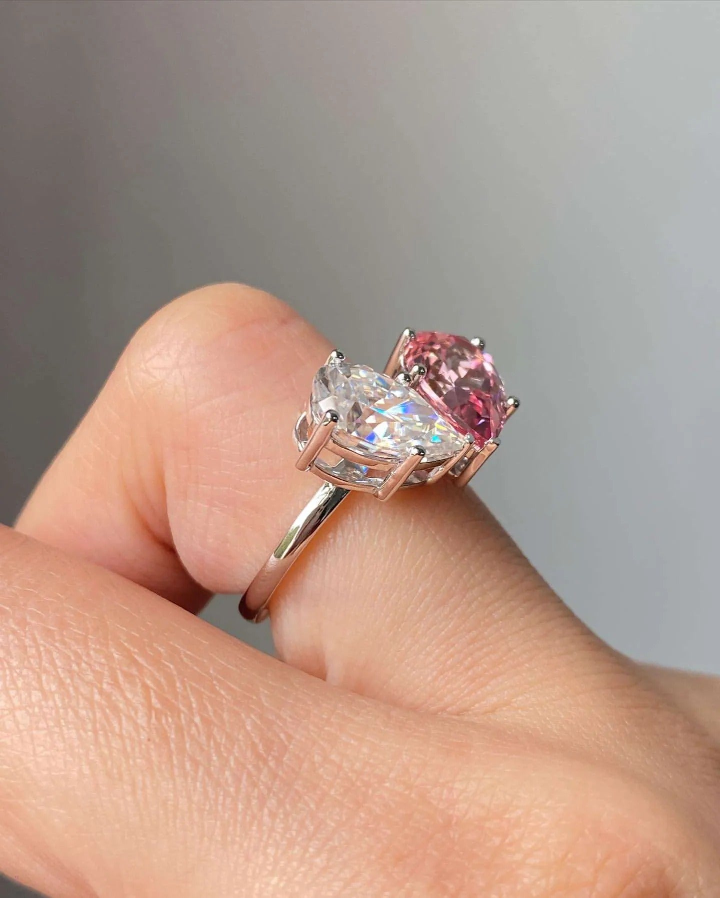 Padparadscha Pink ring