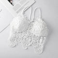 Lace hollow cut seamless bra