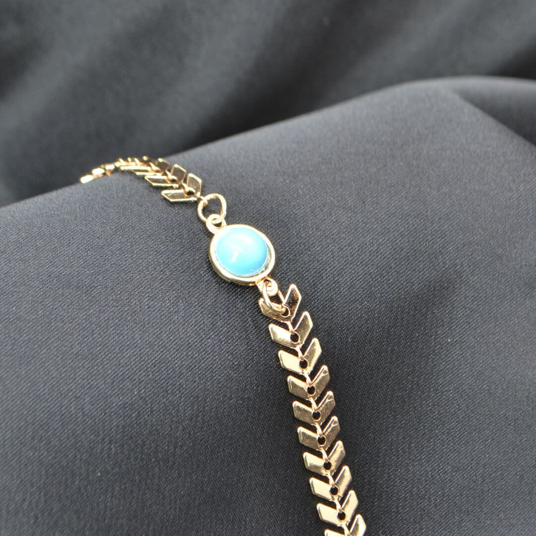 Feroza leaf Anklet for Girls