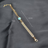 Feroza leaf anklet