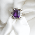 Cubic Zirconia Silver Plated Ring