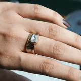 Lorelei Ribbed Dome Ring