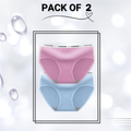 Cotton Stretchable Panties Pack Of 2 (Pink, Sky Blue)