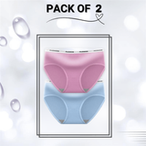 Cotton Stretchable Panties Pack Of 2 (Pink, Sky Blue)