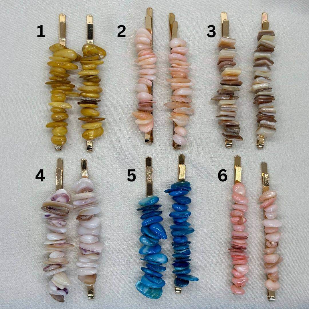 Natural Stoned Hair Pin Pack of 2