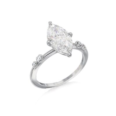 Marquise Cut Cubic Zirconia Silver Ring for women